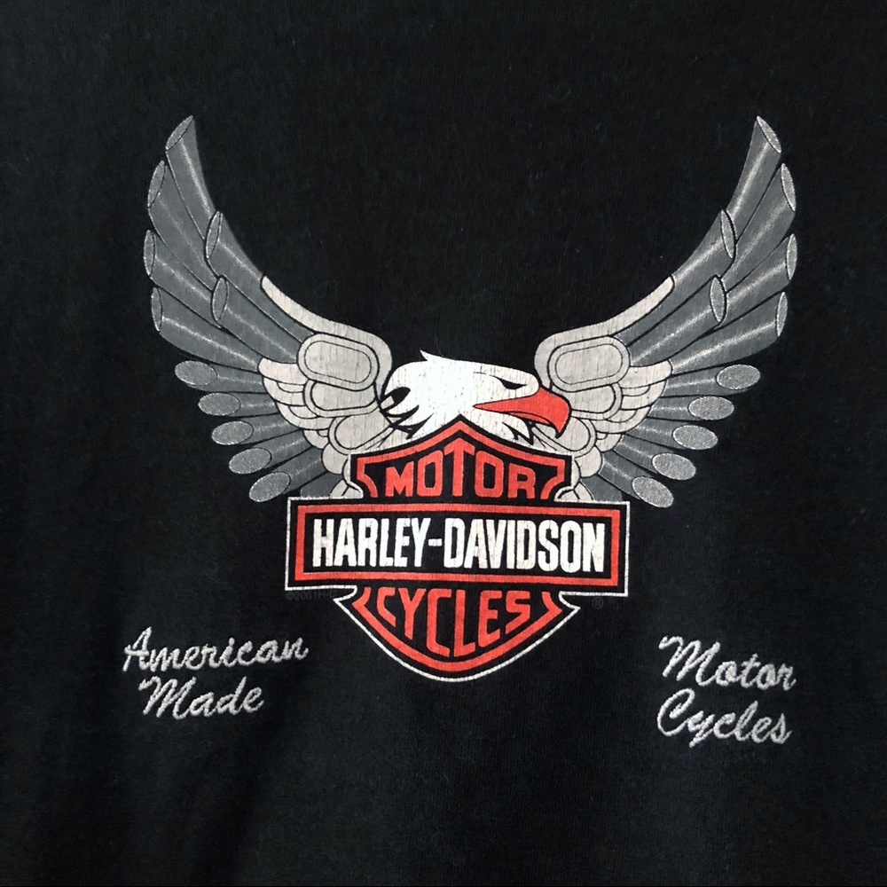 HARLEY DAVIDSON Motorcycles Eagle Logo Tee T-Shirt - Picture 3 of 6